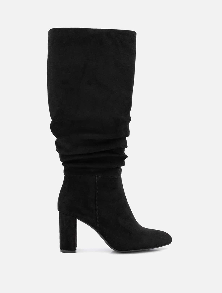 MyRunway Shop Woolworths Black Side Zip Slouchy Long Boots for